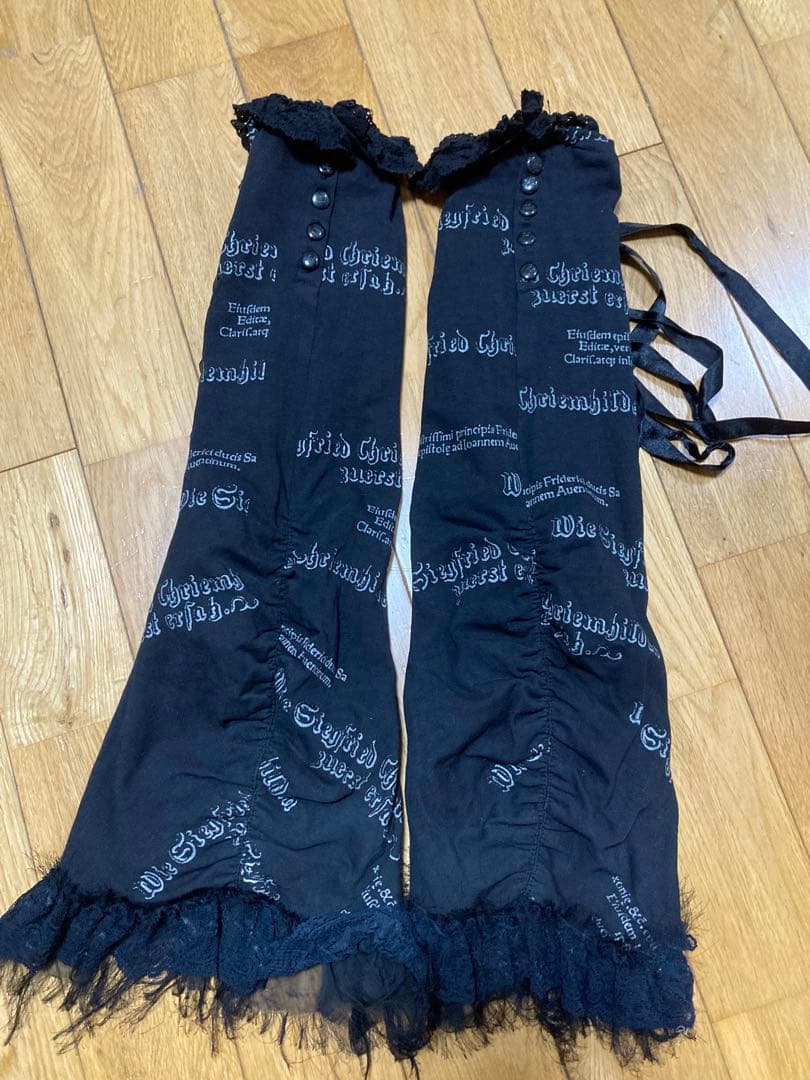 h.NAOTO レッグカバー レッグウォーマー 黒 ゴスパンク