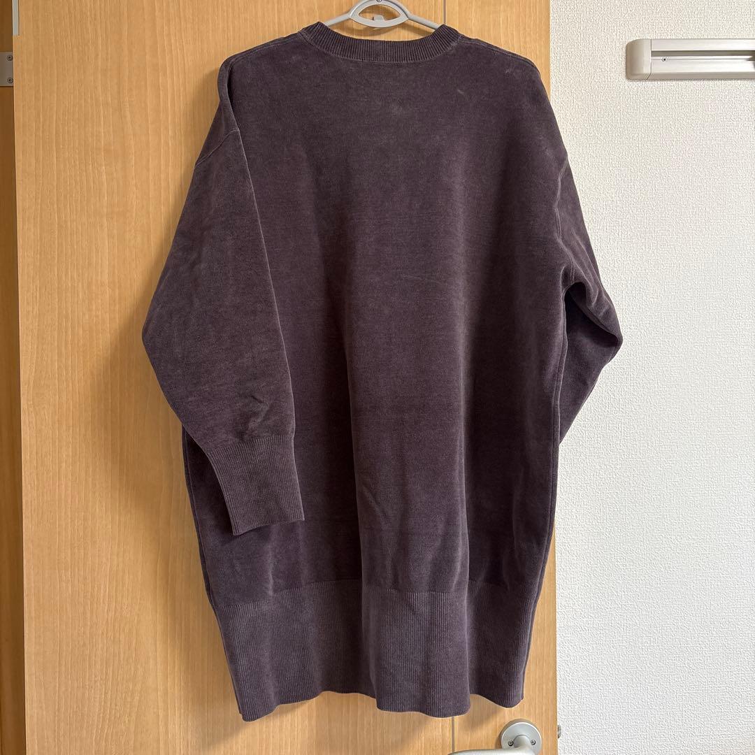 正規品　美品Curensologyニットベロアチュニック　グレー　ワンピース