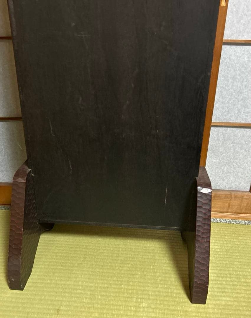 姿見　鎌倉彫デザイン　和風　豪華紋付ゆたんカバー付き