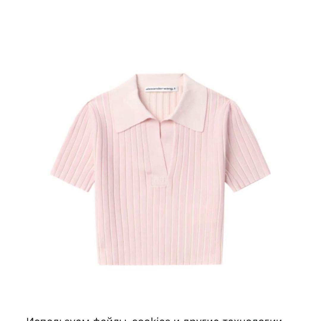 トップス Alexander Wang ribbed-knit Polo Shirt