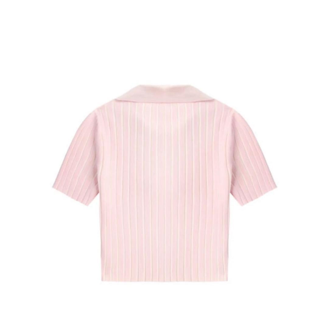 トップス Alexander Wang ribbed-knit Polo Shirt