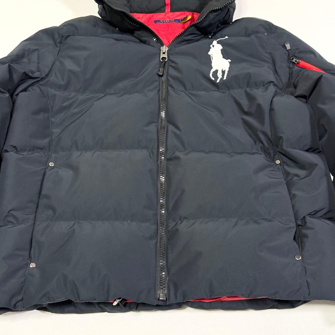 ポロラルフローレン ダウンジャケット ビッグポニー フード 近年 ブラック L