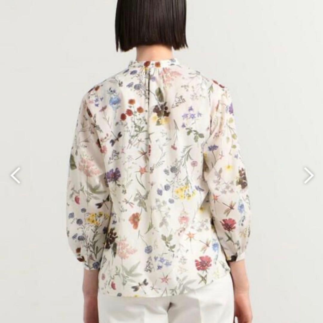 美品◎トゥモローランド ボタニカルリベルラプリント ボウタイブラウス