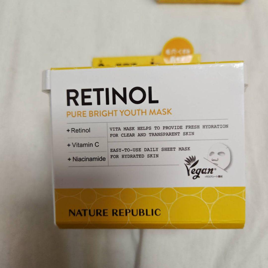 新品 ネイチャーリパブリック レチノールピュアブライトユースシートマスク 6個