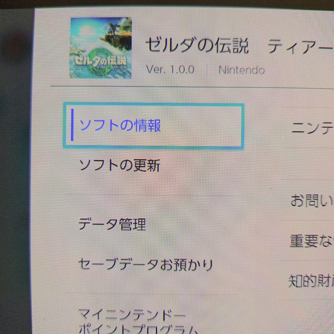 【初期ROM】「ゼルダの伝説 ティアーズ オブ ザ キングダム」Ver.1.0