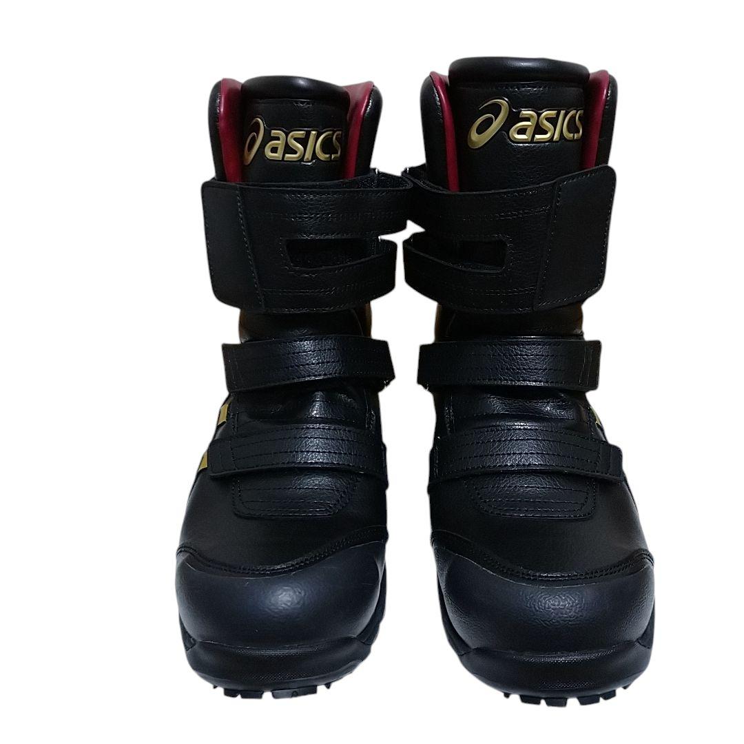 アシックス 安全靴 FCP401 ベルクロブーツ 26.0 ブラック ゴールド