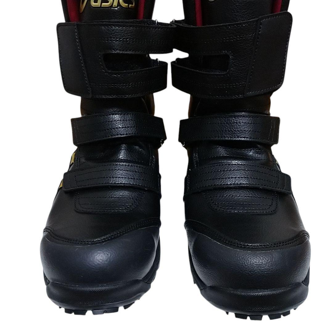 アシックス 安全靴 FCP401 ベルクロブーツ 26.0 ブラック ゴールド