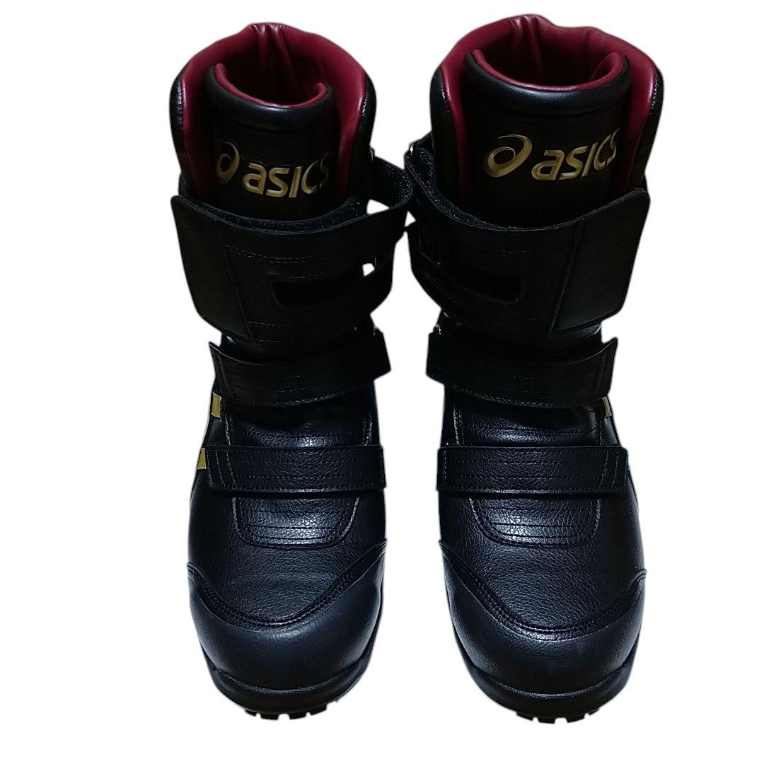 アシックス 安全靴 FCP401 ベルクロブーツ 26.0 ブラック ゴールド