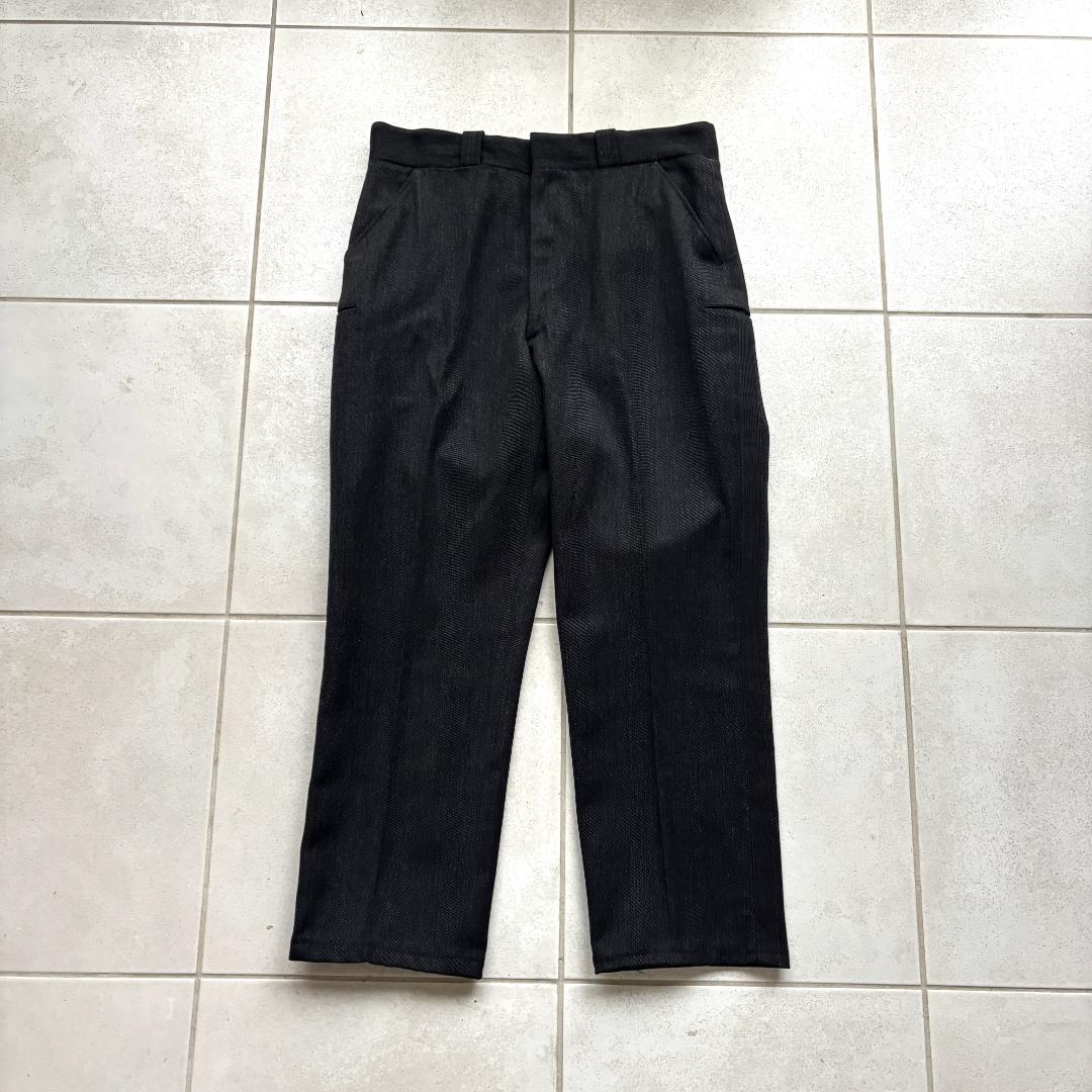 50sビンテージ ブラックウィップコード ウールワークパンツ フリスコパンツ