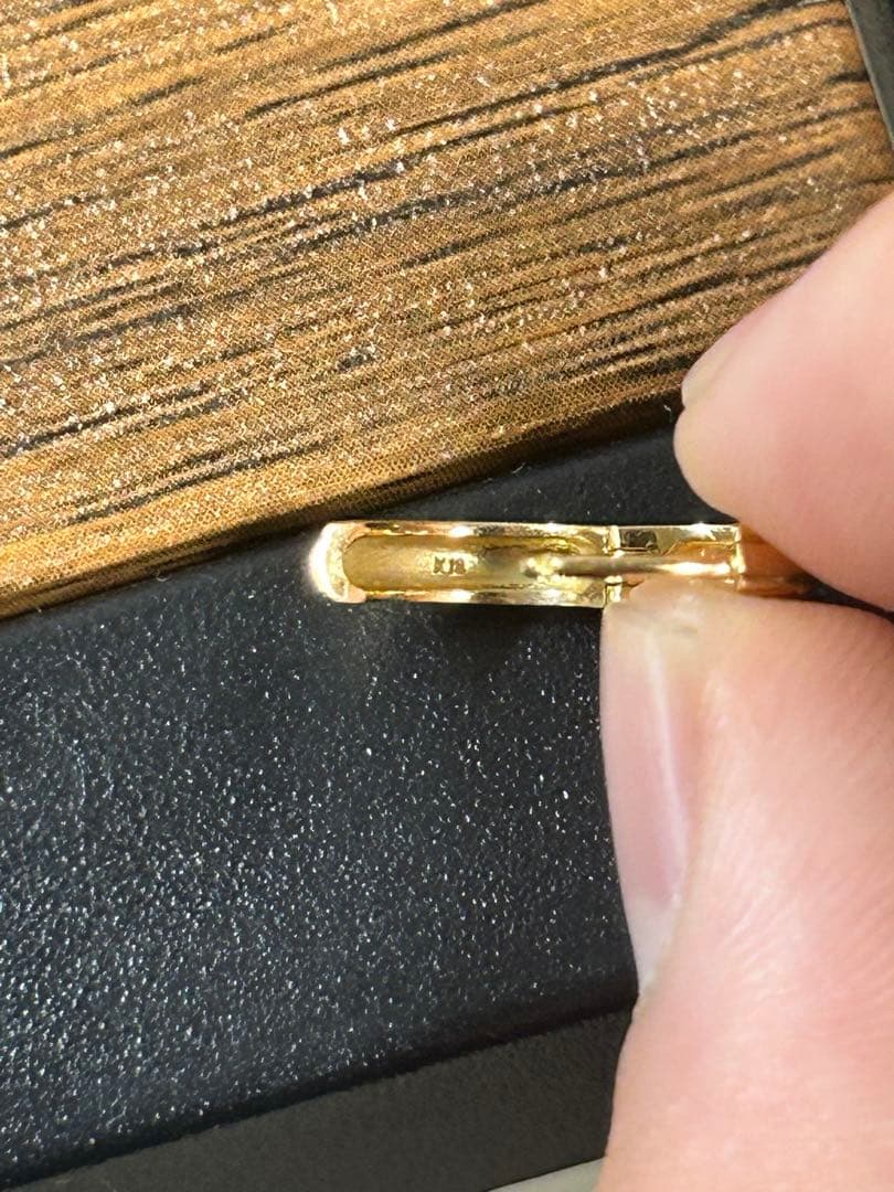 ゴールドフープピアス　k18