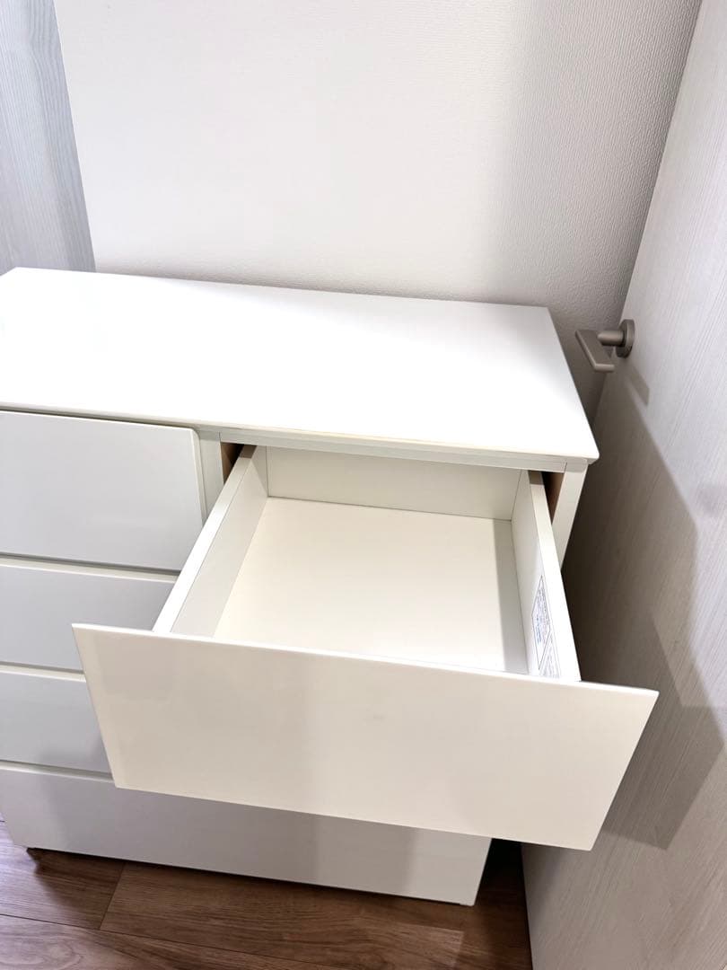 ニトリ　ローチェスト(クエス 80-4LC WH)ホワイト　4段