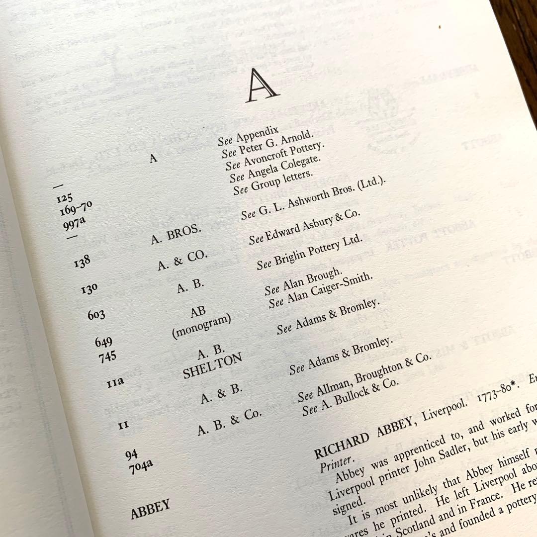 BRITISH POTTERY & porcelain marks／洋書・事典