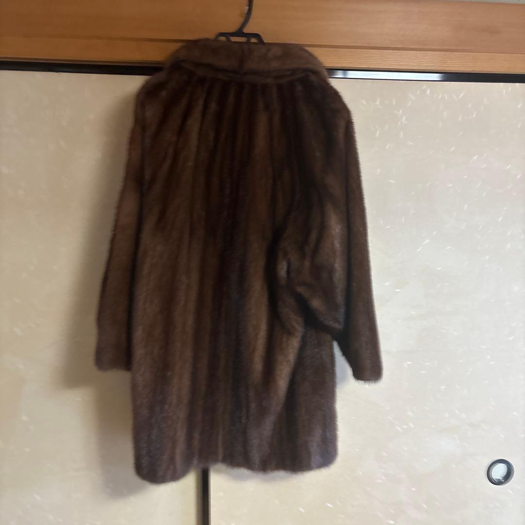 SAGA MINK ブラウン ミンクロングコート中古品