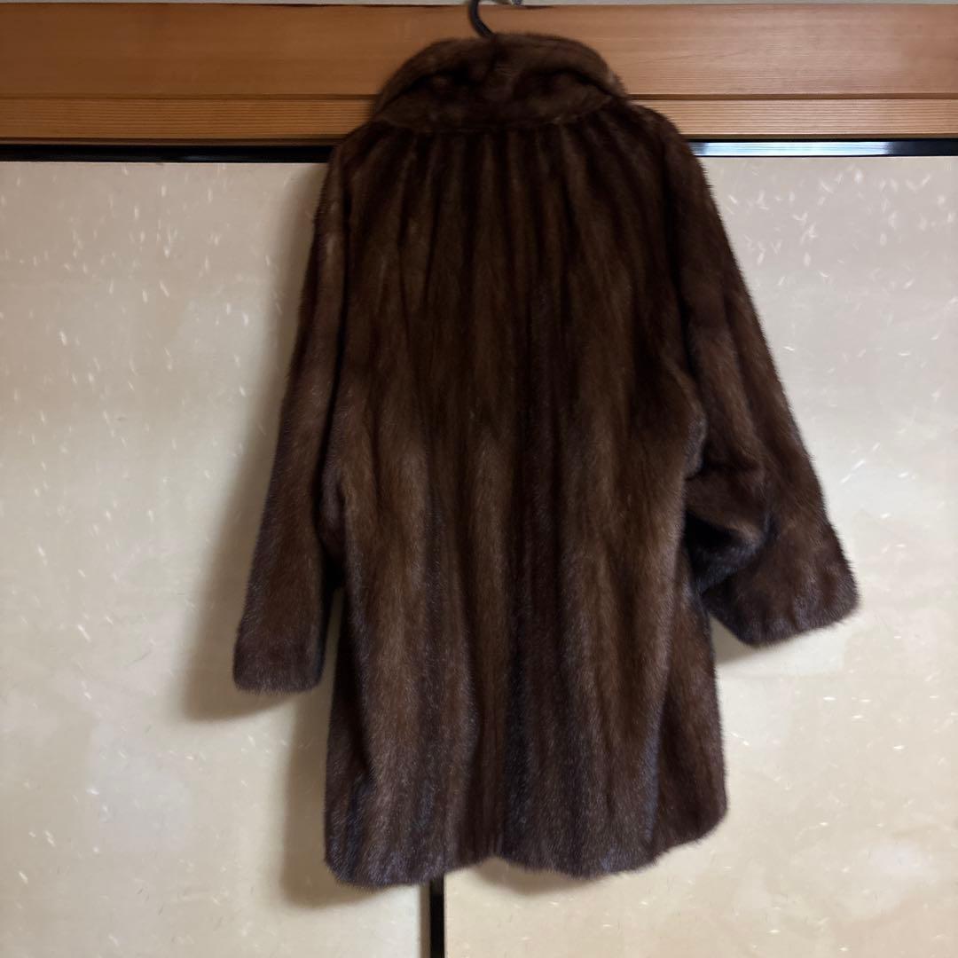 SAGA MINK ブラウン ミンクロングコート中古品