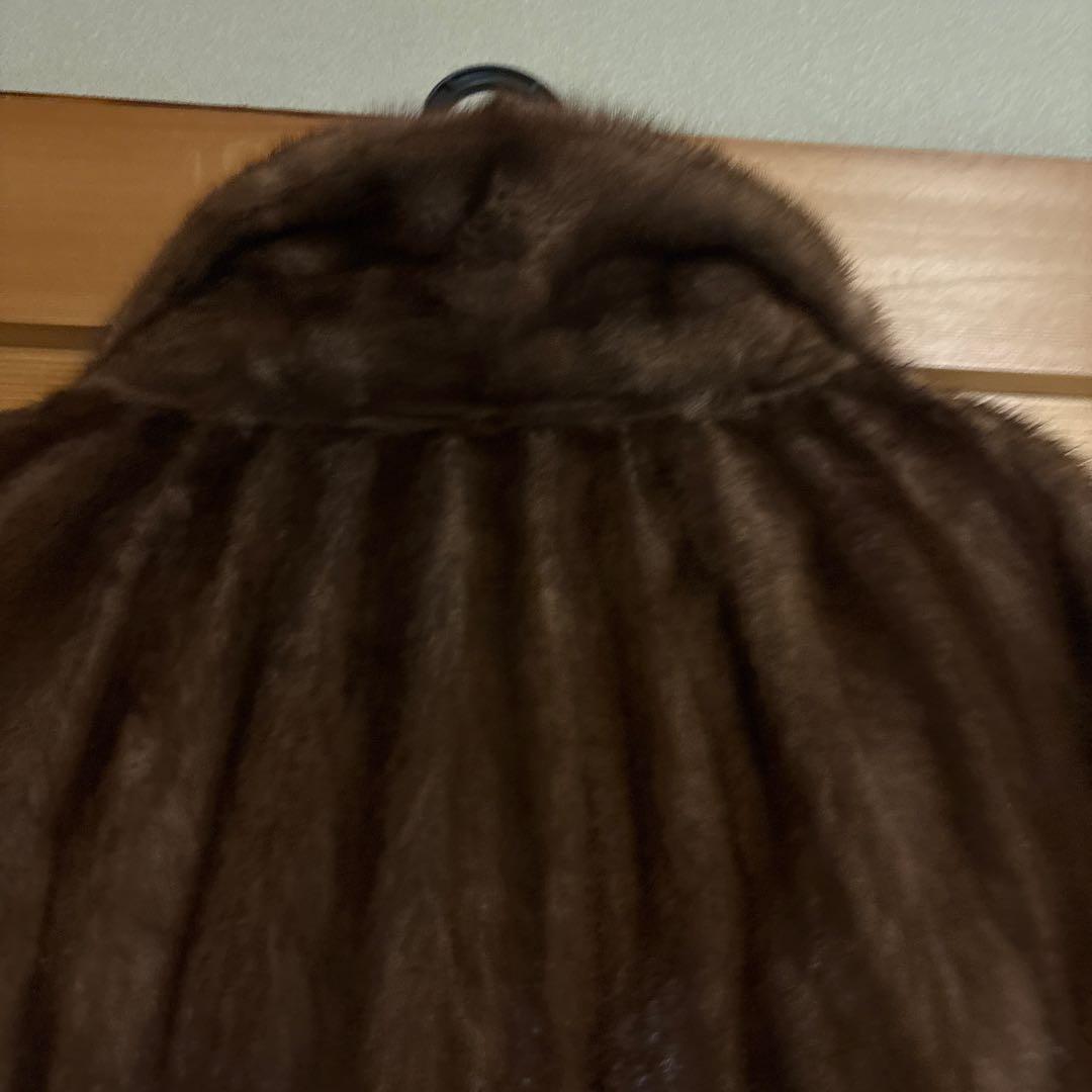 SAGA MINK ブラウン ミンクロングコート中古品