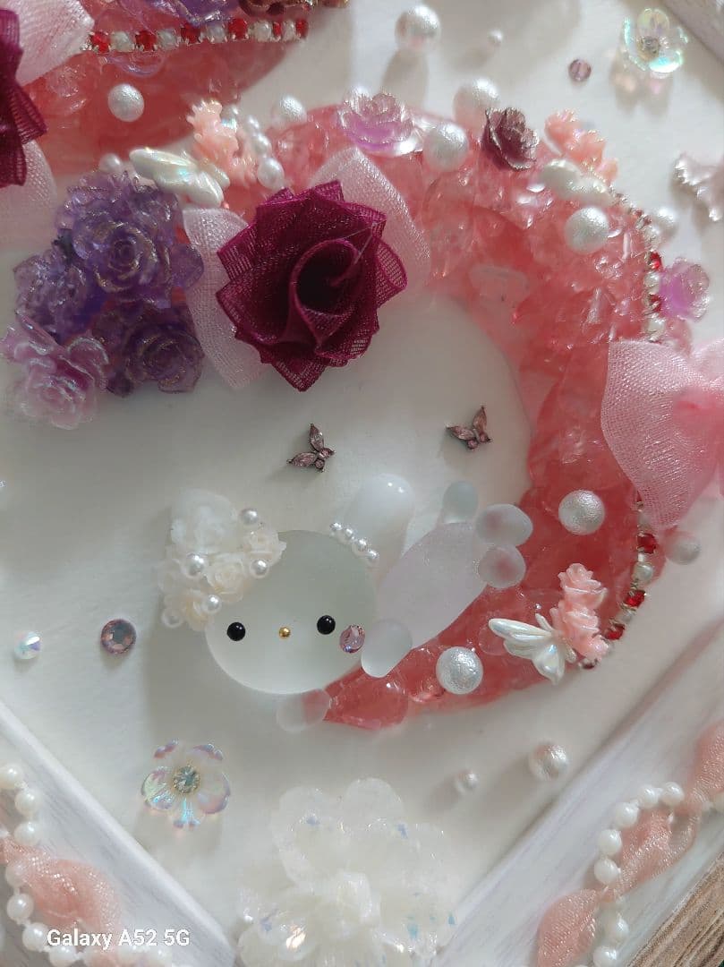 シーグラスアート Rose Moon♪こちらは専用です(⋆ᴗ͈ˬᴗ͈)”♪