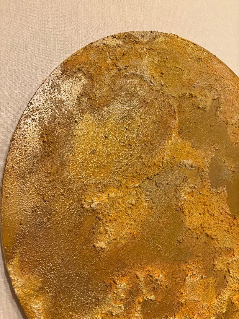 油絵原画 MOON 油彩画 原画 月 画鋲で設置可能