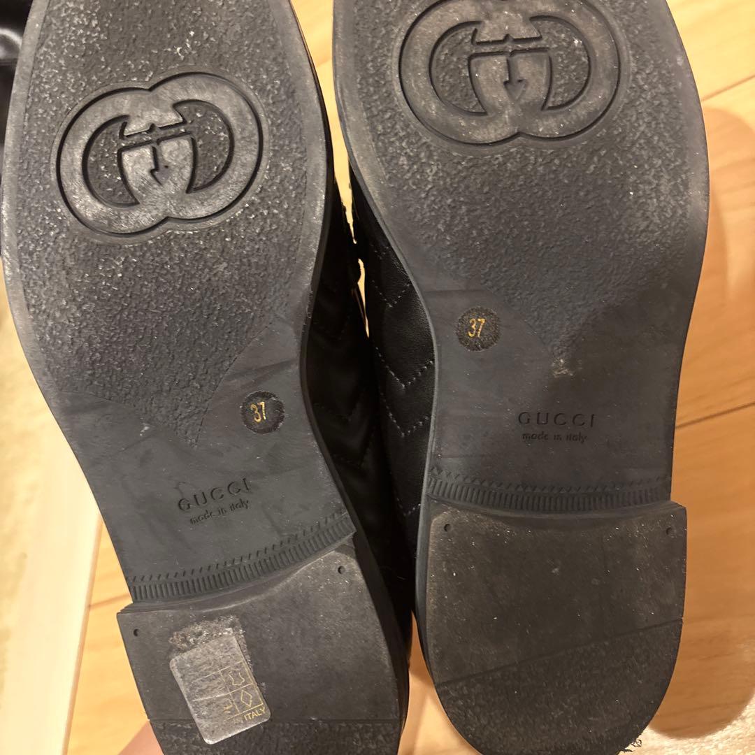 GUCCI ブラック ローファー 37