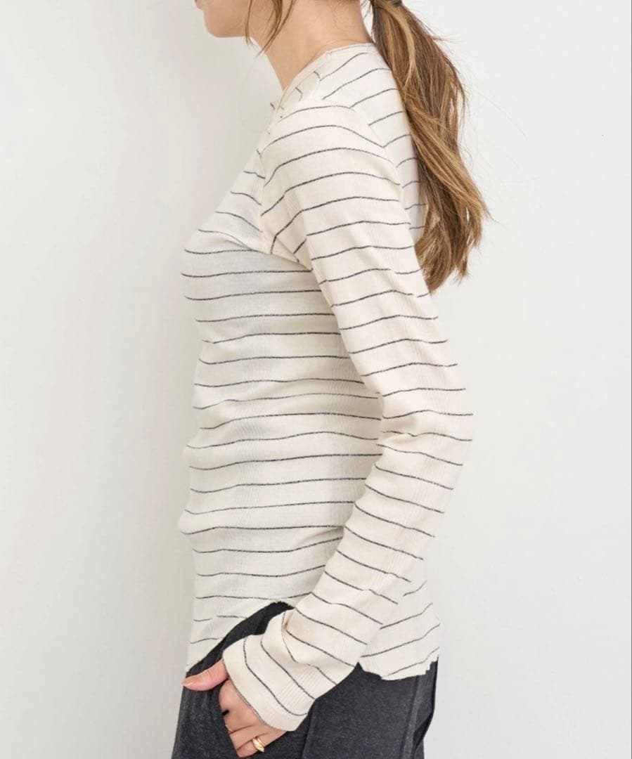 アパルトモン リブカットソー ホワイト