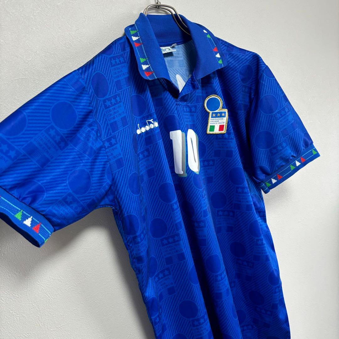 ロベルト・バッジョ DIADORA ディアドラ ユニフォーム ゲームシャツ 青