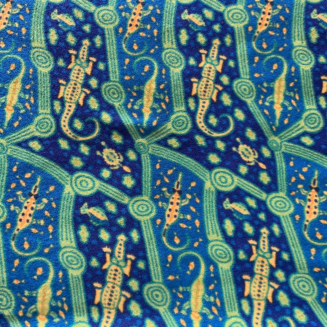 90S ヴィンテージ パタゴニア ワニ柄 クロコダイル フリースブランケット