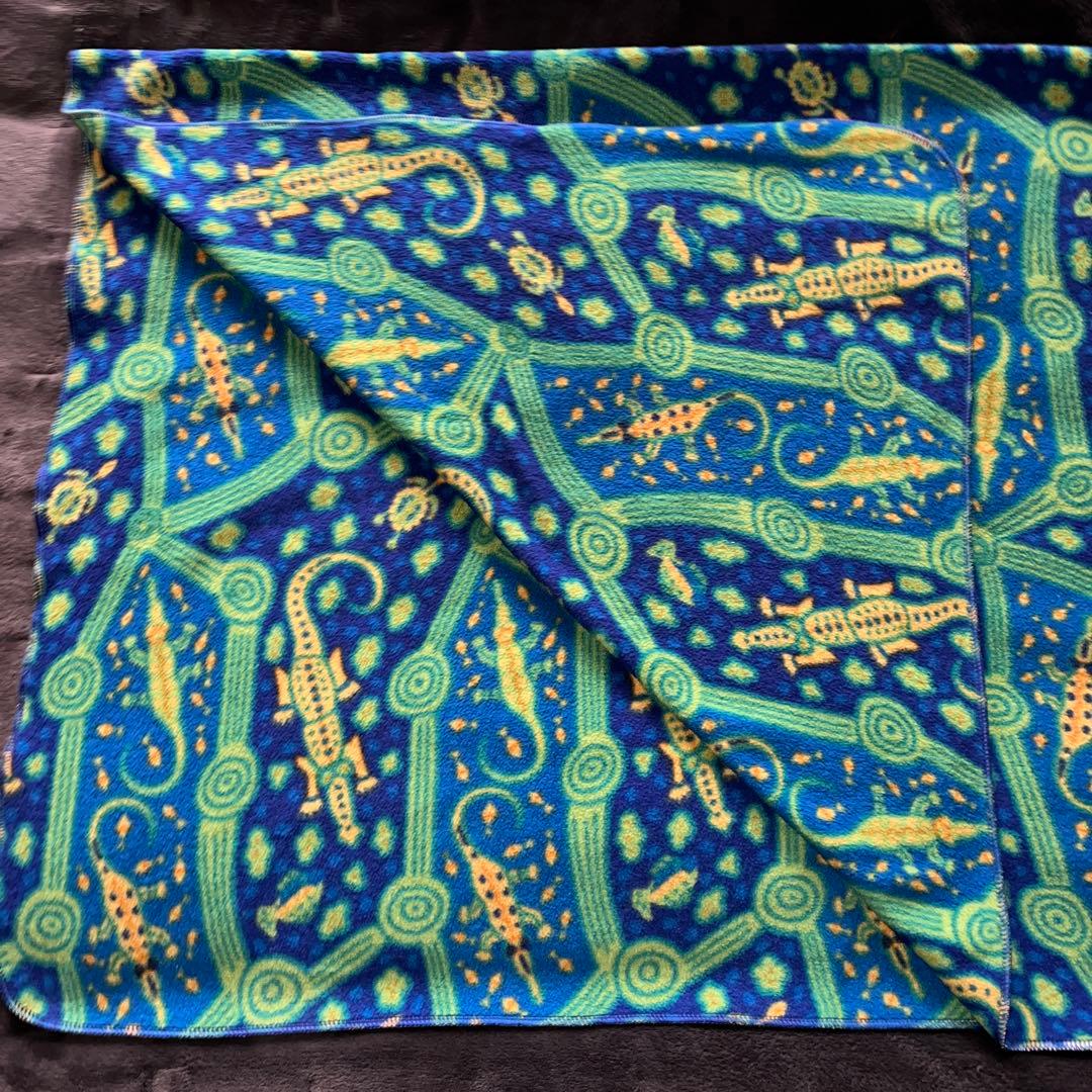 90S ヴィンテージ パタゴニア ワニ柄 クロコダイル フリースブランケット