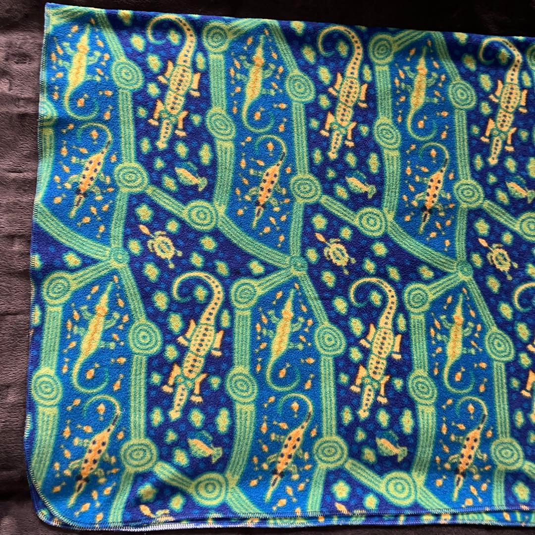 90S ヴィンテージ パタゴニア ワニ柄 クロコダイル フリースブランケット