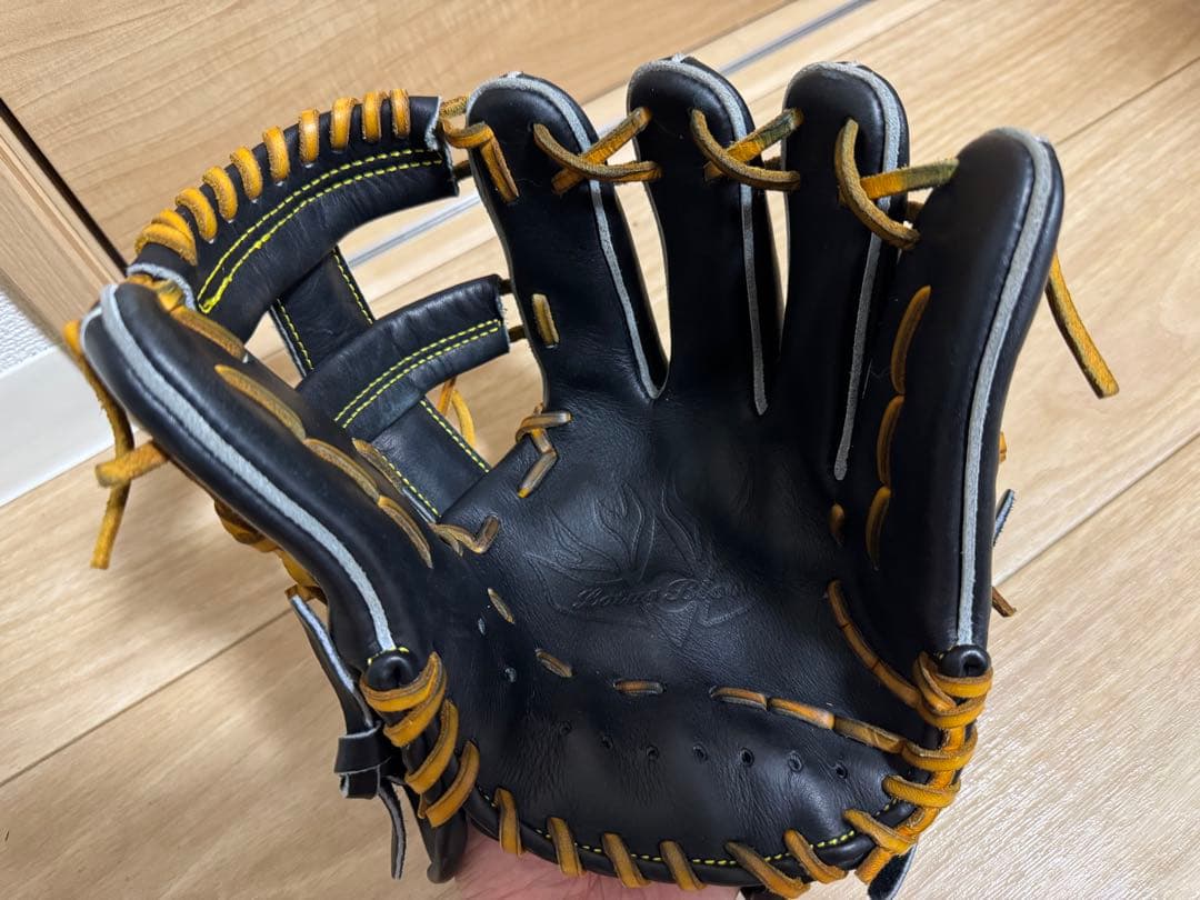 【キップレザー】ロータスブルー　一般軟式内野手用グローブ