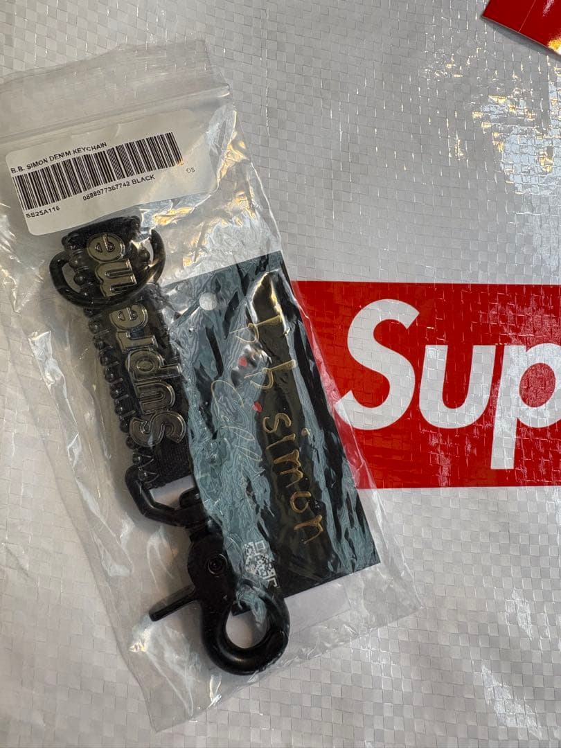 Supreme b.b. Simon Denim Keychain ブラック