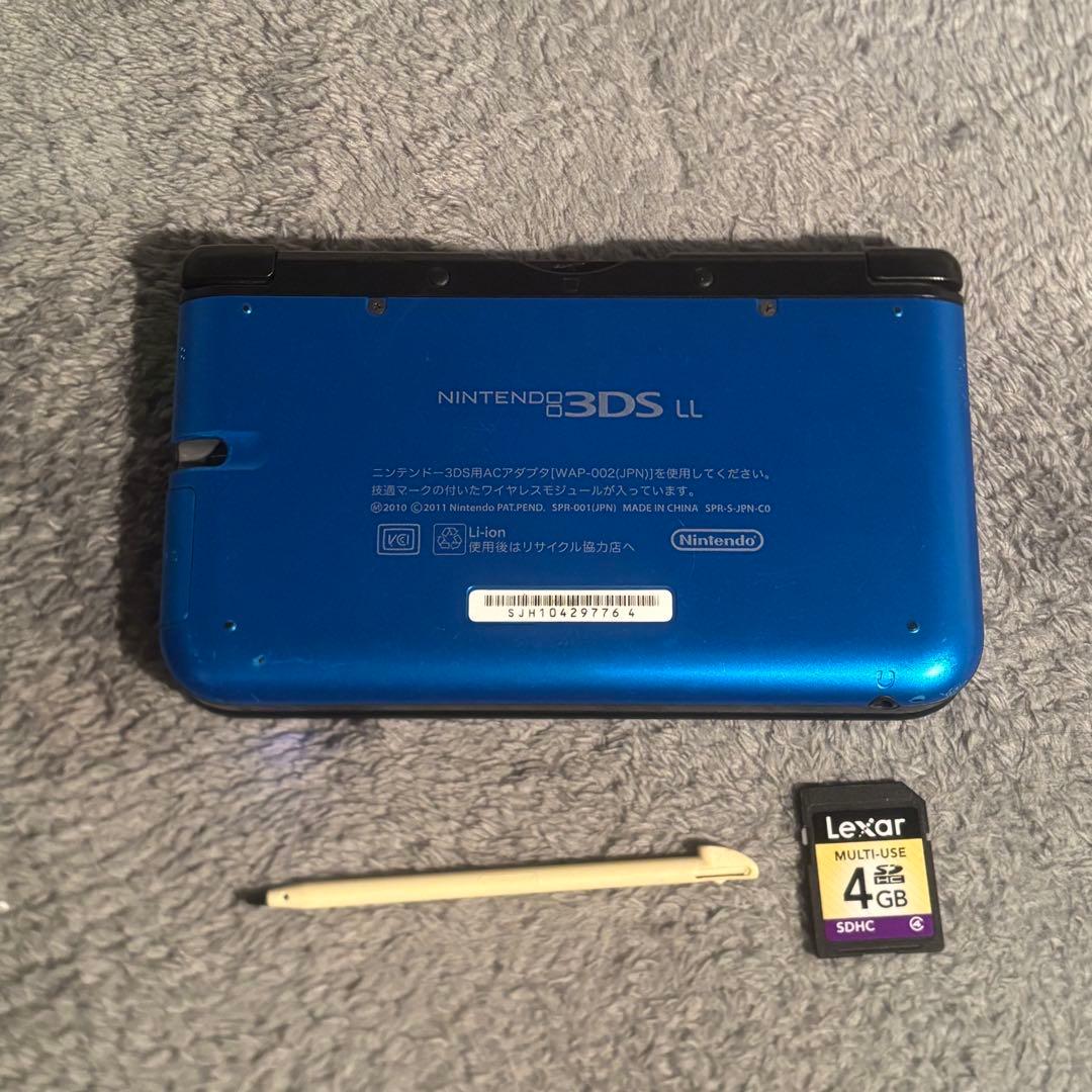 Nintendo 3DS LL ブルー 動作良好 SDカード 充電器 付属