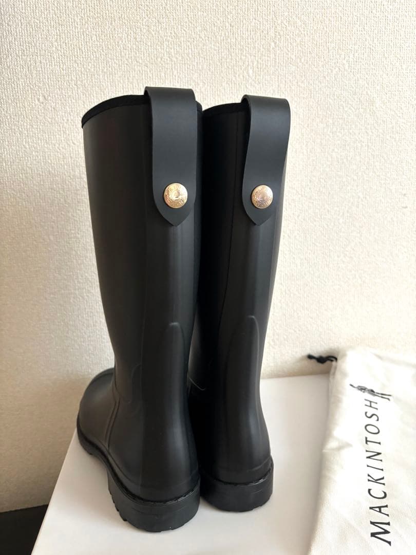 最終値下げ【新品未使用】ブラック　MACKINTOSH レインブーツ 長靴 38