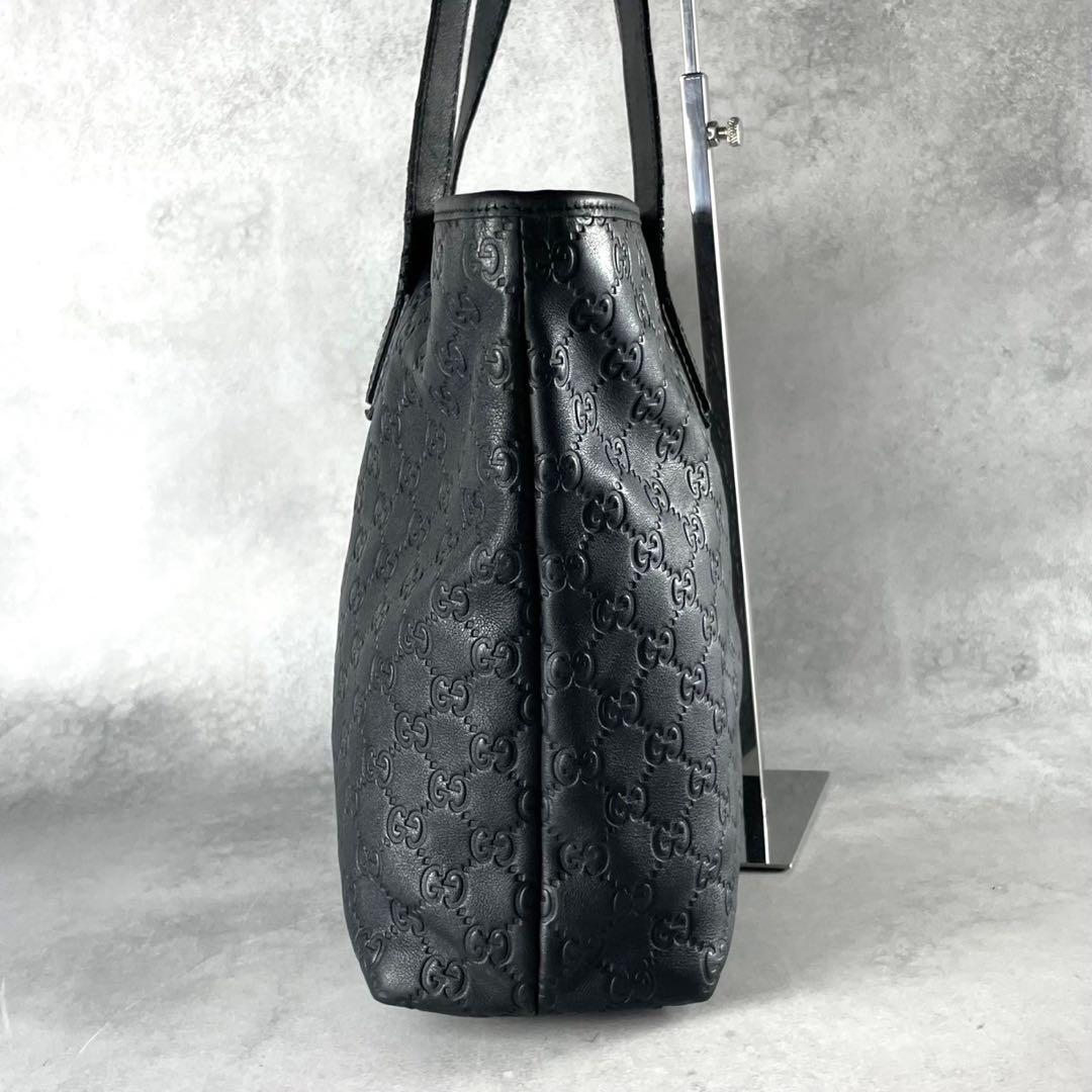 美品✨GUCCI トートバッグ A4 バンド ビジネス ggレザー ブラック