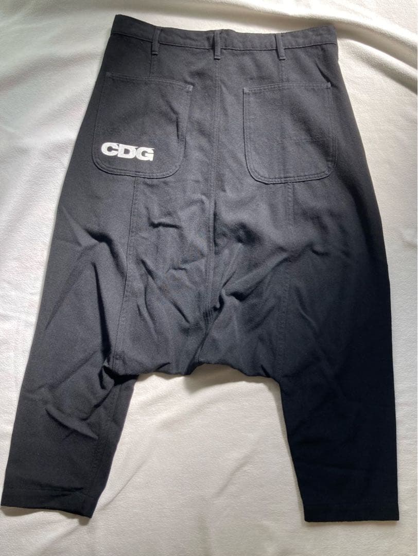 コムデギャルソン　CDG バックロゴ　サルエルパンツ　ブラック　M ウール　美品