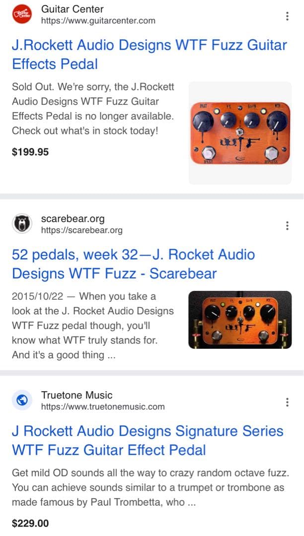 ギター J Rockett Audio Designs WTF Fuzz