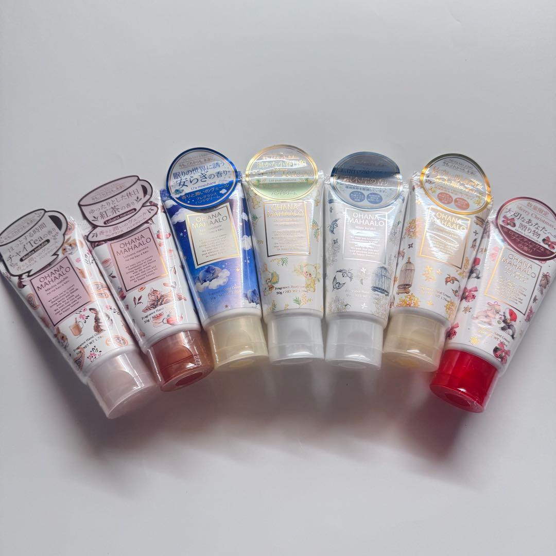 オハナマハロ　ハンドクリーム　金木犀　銀木犀　ミモザ　紅茶　クリスマス