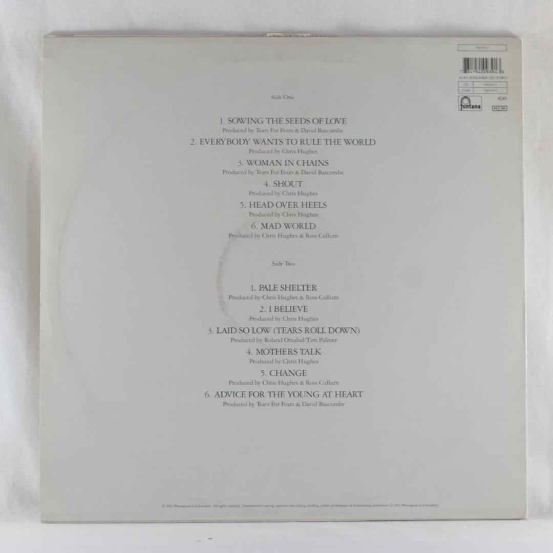 英LP Tears For Fears Tears Roll Down UKオリ