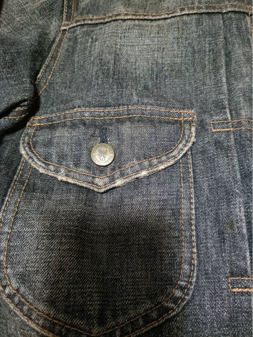 【M】初期TENDERLOIN デニム JK-T-2ND_裏ブランケット_黒