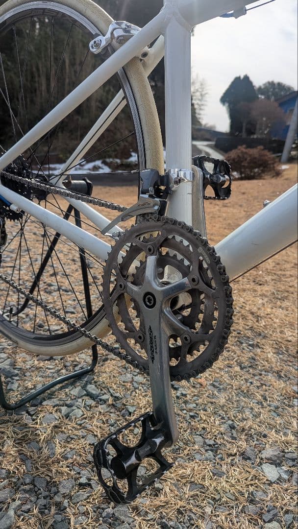 小さいサイズのロードバイクホワイト 3×7s 700×23c 宮城県 手渡し限定