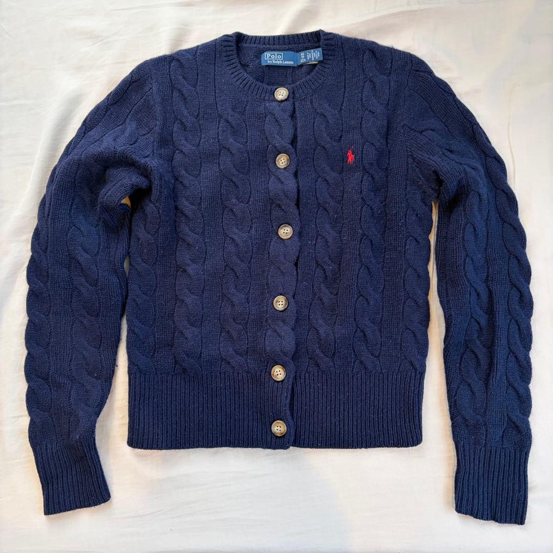 POLORALPHLAUREN ケーブルニット ウールカシミヤ カーディガン