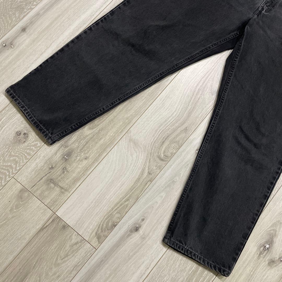 90s Levi's 550 後染めブラック W38 L30 デニムパンツ