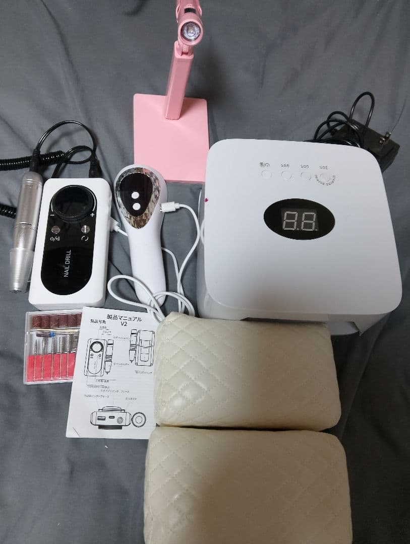 LEANE ネイルダストクリーナー LEDネイルライトとネイルアート用品セット