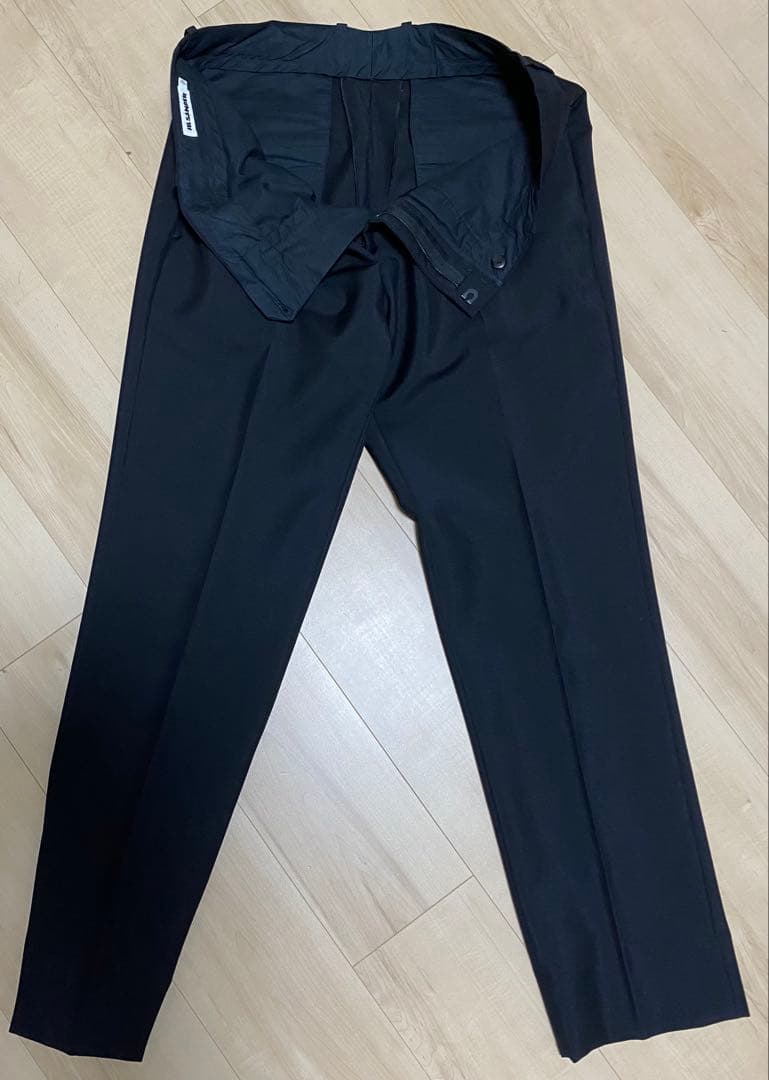 【限定値下】JIL SANDER Wool Gabardine BLACK 48