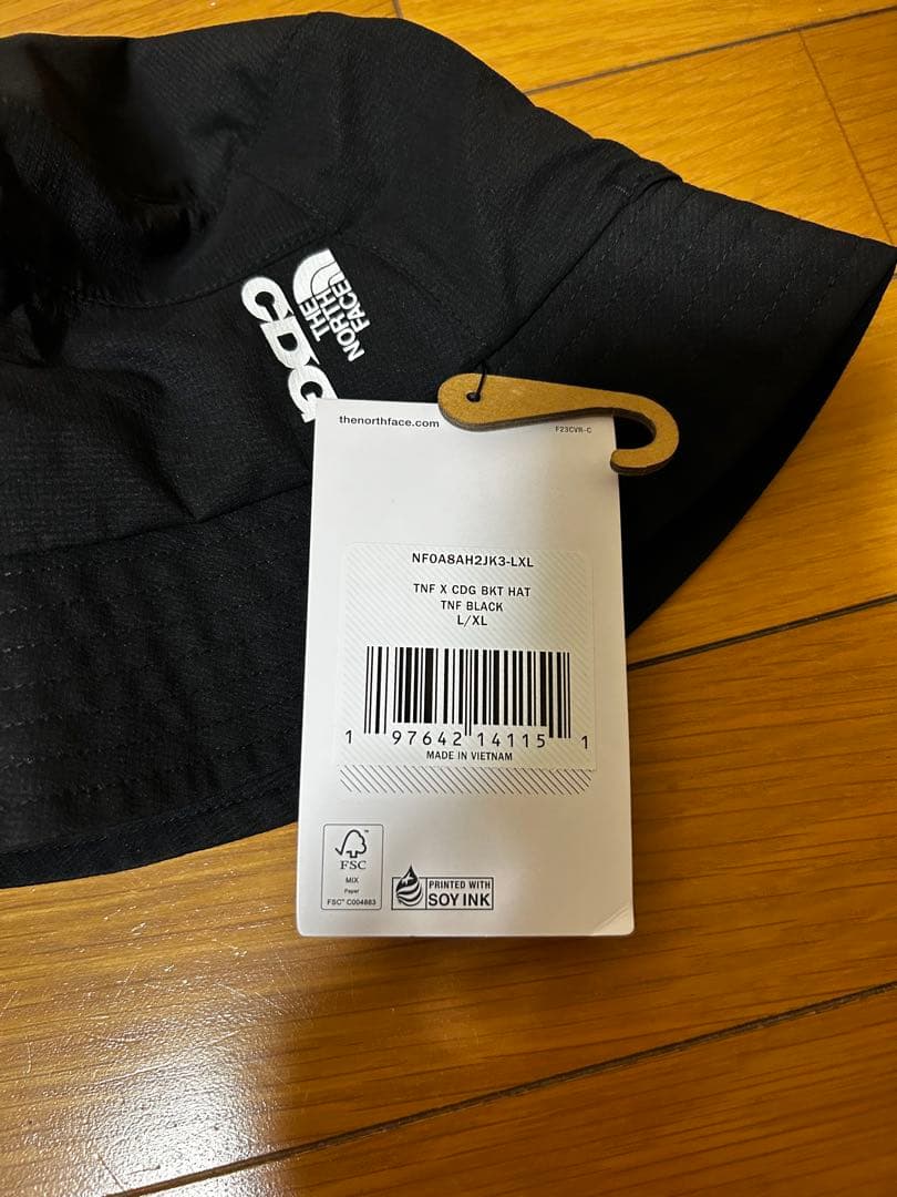 ザ ノースフェイス x コムデギャルソン バケットハット L/XL 黒 ブラック