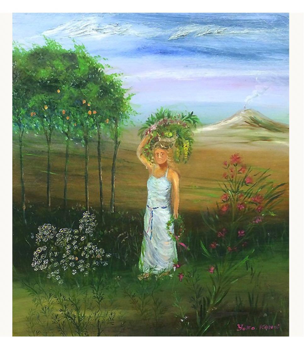 鴨居羊子「実りのヴィーナス」油彩10号 鴨居玲の姉 下着デザイナー ◆貴重肉筆作