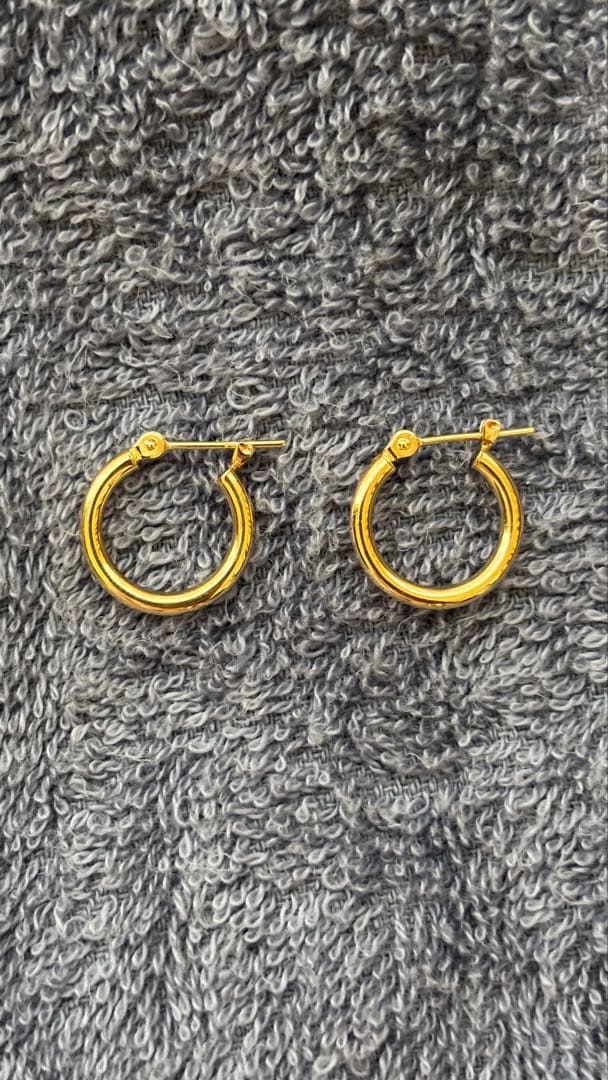 k18 ゴールド フープピアス