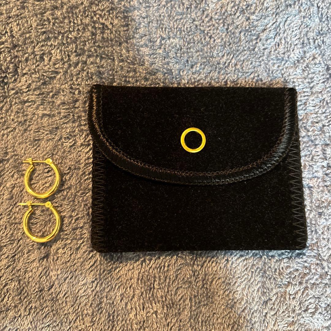 k18 ゴールド フープピアス