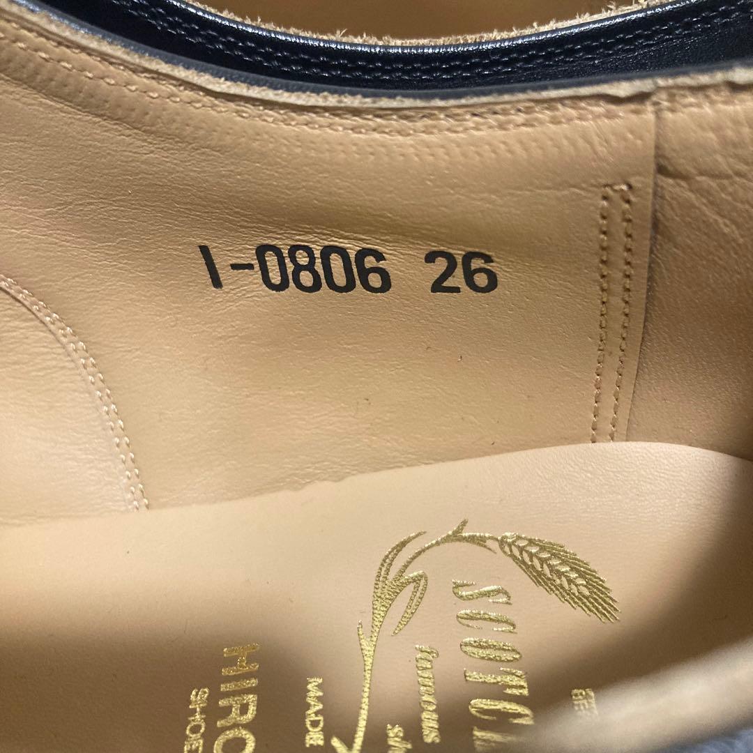 【新品】スコッチグレイン ストレートチップ 26.0E アノネイ社カーフ使用