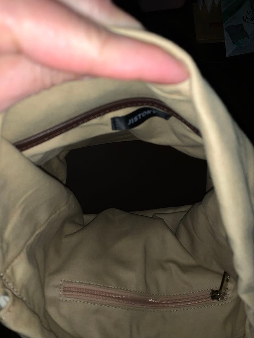 なお。JISTORY　ONE HANDLE SUEDE BAG ブラウン