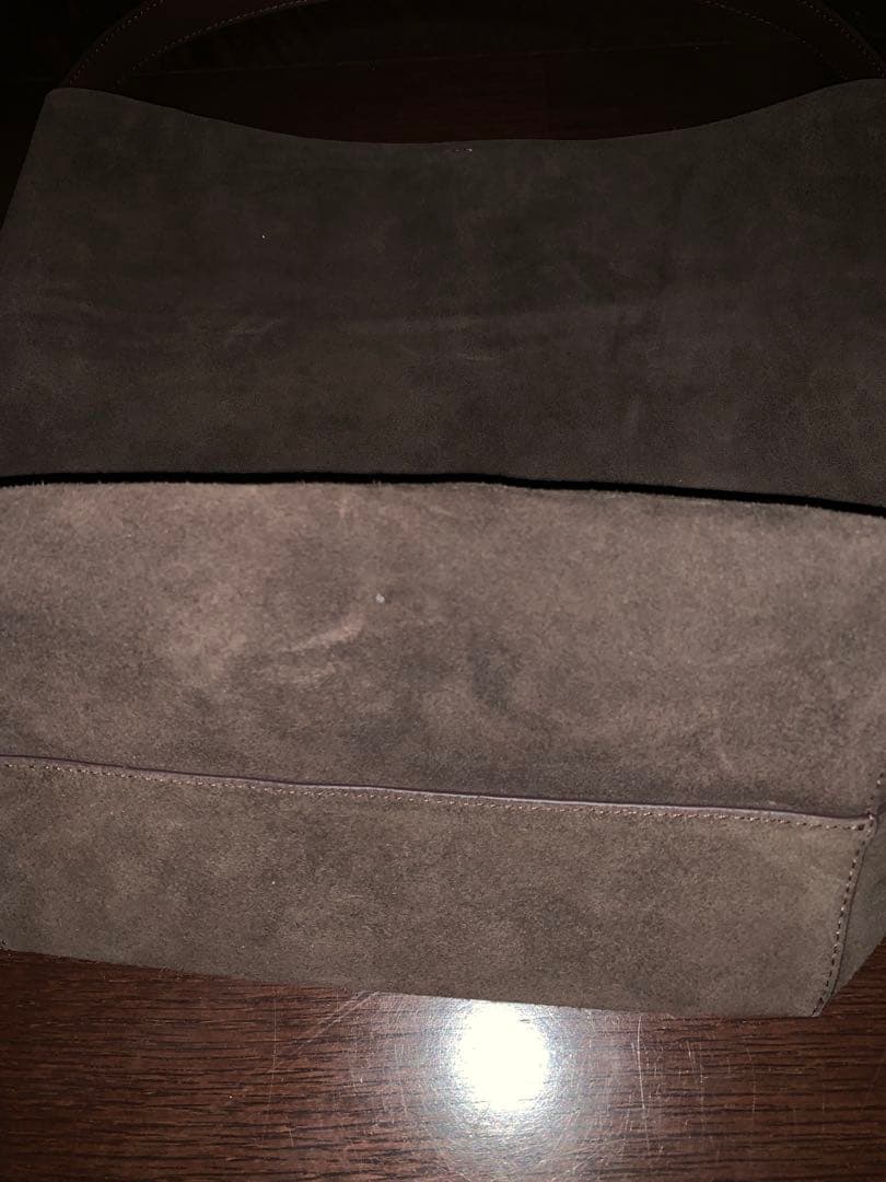 なお。JISTORY　ONE HANDLE SUEDE BAG ブラウン