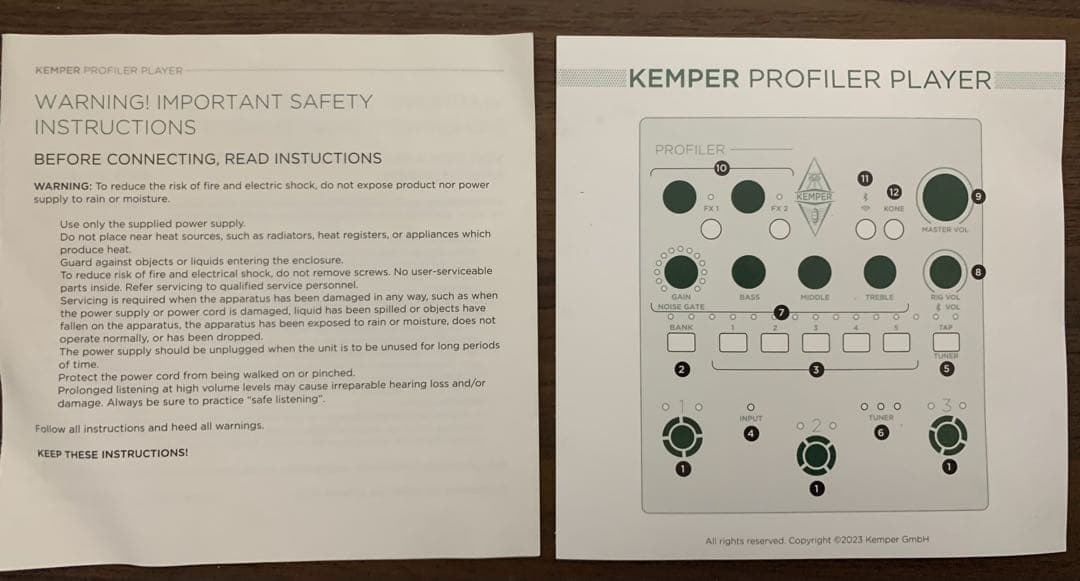 ギター KEMPER PROFILER PLAYER